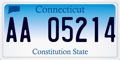 CT license plate AA05214