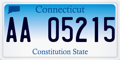 CT license plate AA05215