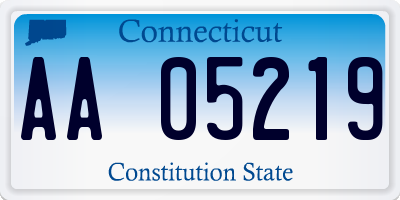 CT license plate AA05219