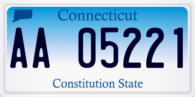 CT license plate AA05221