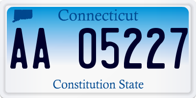 CT license plate AA05227