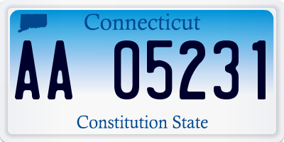 CT license plate AA05231