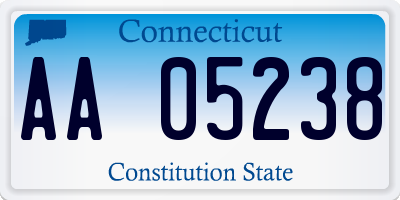 CT license plate AA05238