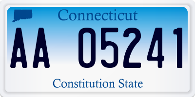 CT license plate AA05241