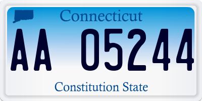 CT license plate AA05244