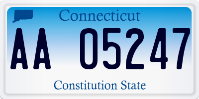 CT license plate AA05247