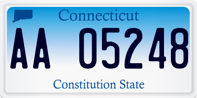 CT license plate AA05248