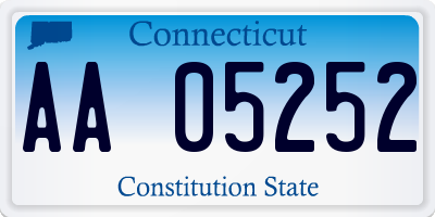 CT license plate AA05252