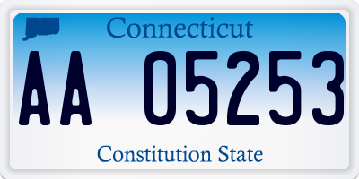 CT license plate AA05253