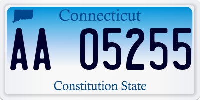 CT license plate AA05255