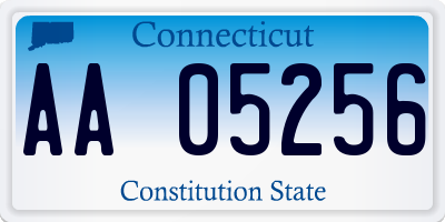 CT license plate AA05256