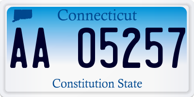 CT license plate AA05257