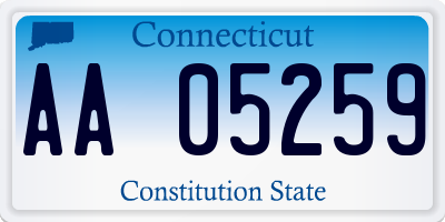 CT license plate AA05259