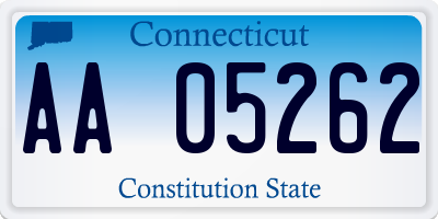 CT license plate AA05262