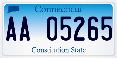 CT license plate AA05265