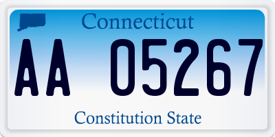 CT license plate AA05267