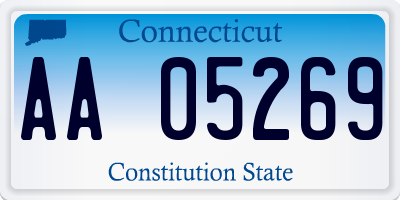 CT license plate AA05269