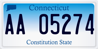 CT license plate AA05274