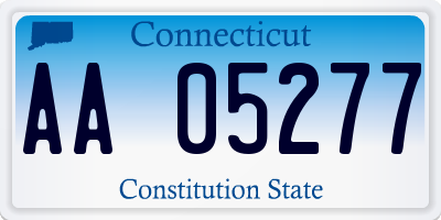 CT license plate AA05277