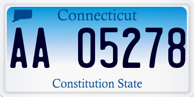 CT license plate AA05278