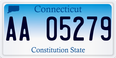 CT license plate AA05279