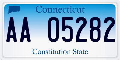 CT license plate AA05282