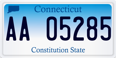 CT license plate AA05285