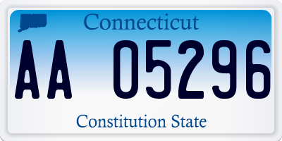 CT license plate AA05296