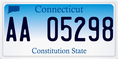 CT license plate AA05298