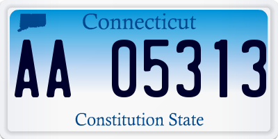 CT license plate AA05313