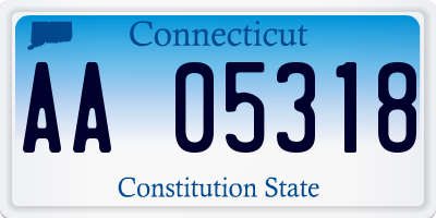 CT license plate AA05318