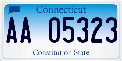 CT license plate AA05323