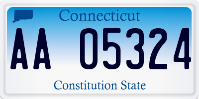 CT license plate AA05324