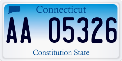 CT license plate AA05326