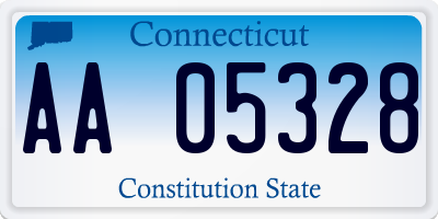 CT license plate AA05328