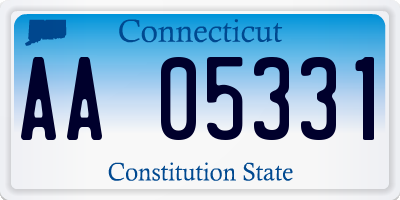 CT license plate AA05331