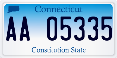 CT license plate AA05335