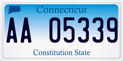 CT license plate AA05339