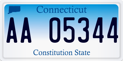CT license plate AA05344