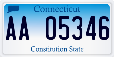 CT license plate AA05346