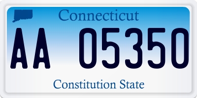 CT license plate AA05350