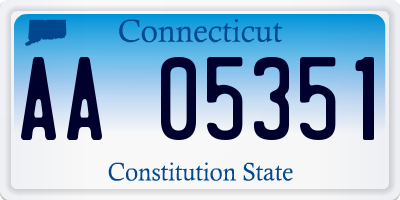 CT license plate AA05351