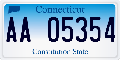 CT license plate AA05354