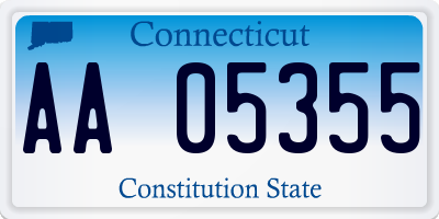 CT license plate AA05355