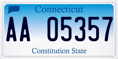 CT license plate AA05357