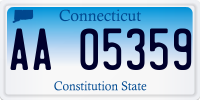 CT license plate AA05359