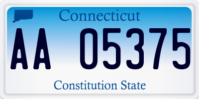 CT license plate AA05375