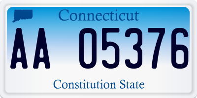 CT license plate AA05376