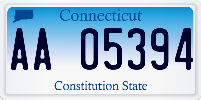 CT license plate AA05394