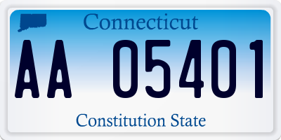 CT license plate AA05401